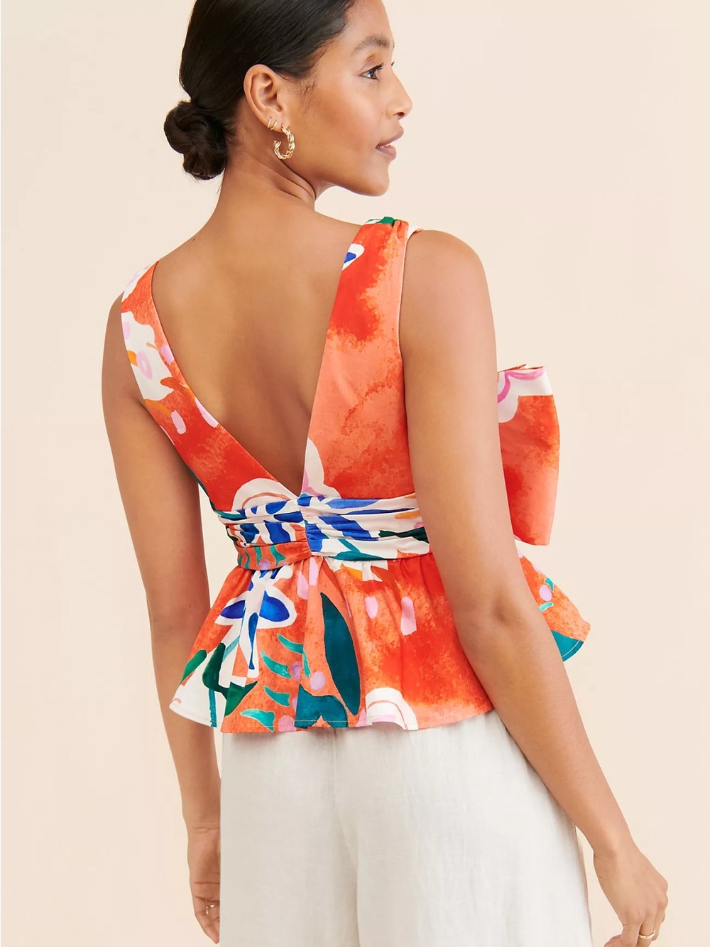 Hutch Multicolor Floral Bow-Front Tank Top - Picture 2 of 6